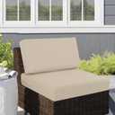 idee-home Outdoor Chair Cushions for Patio Furniture, Outdoor Seat Couch Cushion, Waterproof Hampton Bay Deep Seat Replacement Cushions for Garden Lawn Backyard Deck, 26.5 x 26.5 Beige