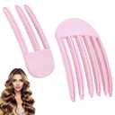 Hair Volume Clip, Volumizing Hair Clips for Fluffy Bangs, Volume Hair Clips for Women and Men, Volumizing Hair Comb Tool for Lifting Roots(2-Piece Set) (Pink)