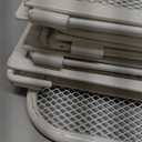 Funnymoom 4 Pcs Foldable Metal Wire Basket 13 x 13 Inch White Cube Storage Bins Stackable Wire Laundry Baskets Organizer with Handle for Shelves Pantry Cabinet File Graduation Gift