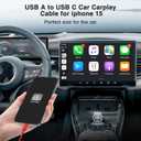 3-Pack Red [3.3FT+3.3FT+6FT] USB A to USB C CableUSB to USB C Car Carplay Cable for iPhone Air 17 16e 16 15 Pro Plus Pro Maxfor Galaxy S25/S24, for iPad Pro/Air/mini, for MacBook Pro/Air and More