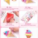 FUN LITTLE TOYS 24Pcs Diamond Art Kits, Diamond Painting Kits, Arts and Crafts for Kids Ages 6-12, Gem Art As Gifts Ideas for Girls and Boys, Small Diamond Painting Stickers, Kids Craft Age 6+