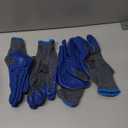 G & F Products Rubber Coated Work Gloves Dozen Pack, Double Layer for Construction, Gardening, Heavy Duty Use (Ocean Blue)