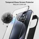 AIGOMARA Slim Frameless for iPhone 15 Pro Max Case with Screen Protector, Luxury Opalescent Pearl Minimalist Borderless Phone Case for Women Girls, Ultra-Thin Hard Shockproof Case Cover, Purple