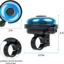 Classic Bike Bell, Aluminum Bicycle Bell, Loud Crisp Clear Sound Bicycle Bike Bell for Adults Kids, Blue