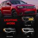 Huray Headlight Assembly for Jeep Grand Cherokee 2017-2021 [Only for Xenon Type] [Black Housing] OE Headlamp Replacement Passenger Side