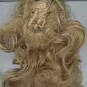 SWACC 12-Inch Short Screw Curls Claw Ponytail Extensions Synthetic Drawstring Curly Hairpiece Jaw Clip Hair Extension (Dark Honey Blonde/Bleach Blonde Mixed- 16/613)