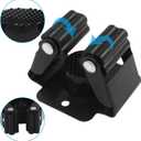 Hordion 12 Pack Broom Holder Wall Mount, Stainless Steel Mop Hanger Heavy Duty Garden Tool Organizer Wall Mounted Utility Rack with Screws, Black