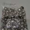 BigOtters 50 Pcs Jingle Bells for Crafting, 1 Inch Craft Bells Bulk for DIY, Home Christmas Decoration, Silver