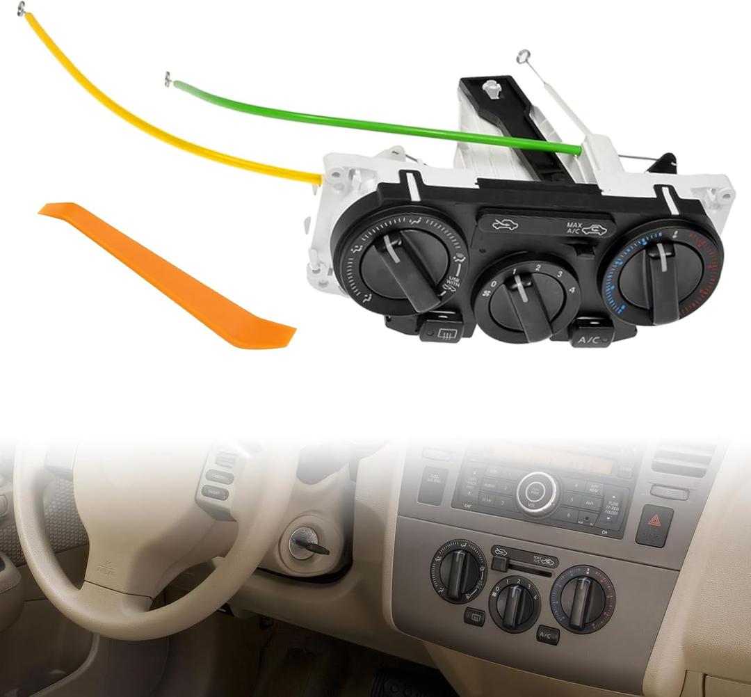 AC Heater Climate Control Module, 1 PC Car 14 Pins Air Conditioning Control Panel, Compatible with Nissan Versa 2007-2011 599-216, 27510EL00A, 27510EL02A