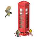 Squirrel Proof Bird Feeder for Outside Hanging, Weight Activated All Metal Mesh Wild Bird Feeder, 3LB Large Capacity Red Birdfeeders for Cardinals, Finches, Blue Jays, Chickadees, Chew Proof & Durable