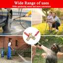 Hose Splitter 2 Way Brass Garden Hose Splitter with Stainless Steel Long Handle Y Valve Water Hose Adapter 3/4" GHT Thread, 2 Pack