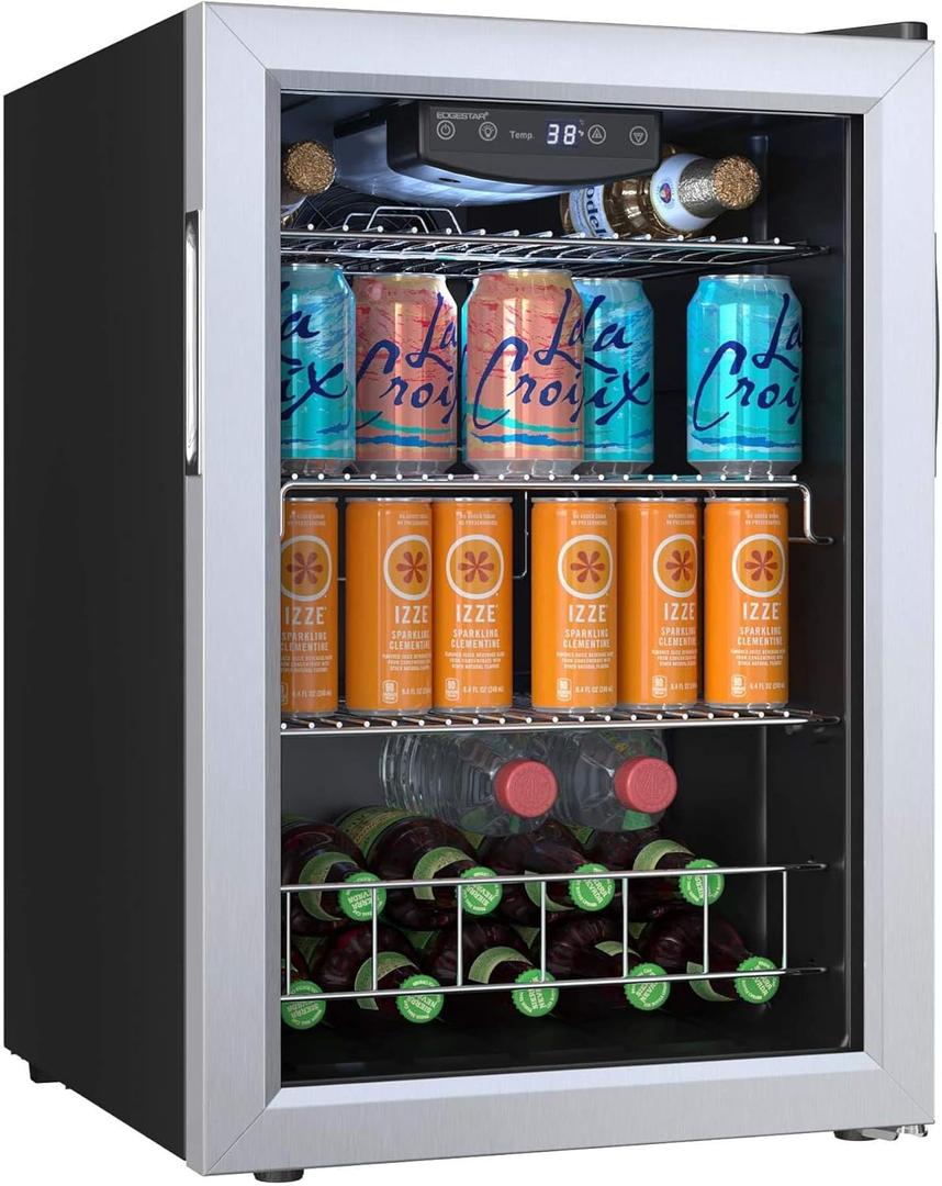 EdgeStar BWC91SS 17 Inch Wide 80 Can Capacity Extreme Cool Beverage Center