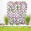 Giant Trellis, 108 high (9 Tall) by 28 Wide Trellis with Arched top - Pack of 3 Complete trellises - By Meranti Home + Garden