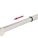 Ruacq Adjustable Towel Bar 13.7 to 24 Inch Bathroom Nickel Single Towel Bar Stainless Steel Modern Wall Mounted Round Towel Holders, Brushed Nickel