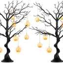 Sziqiqi Resin Artificial Tree for Tree Centerpiece, Home Decoration, Wedding Centerpiece, Creative Ornaments Display 30 inches (30 inch x 2, Black)