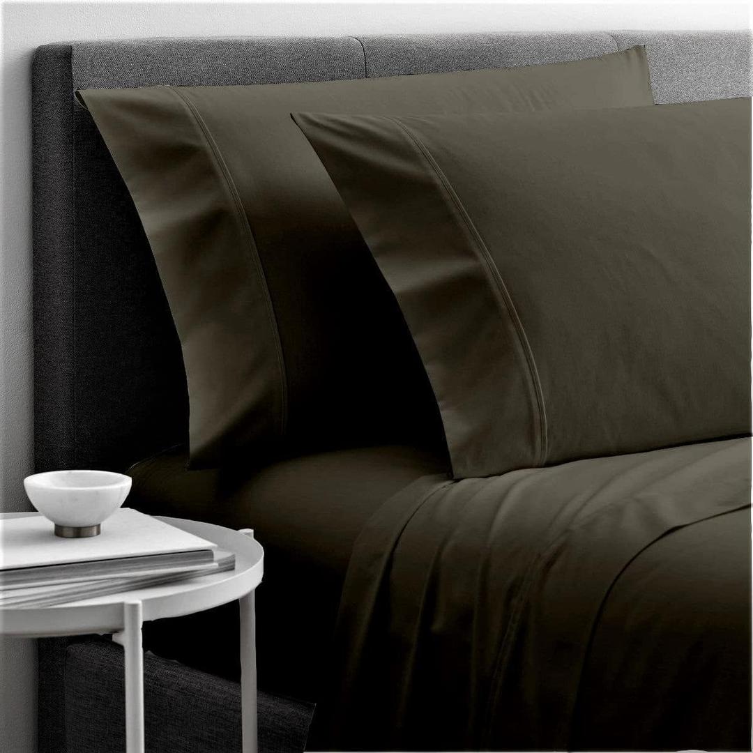 Cottingon 4 Piece Twin Sheets, 100% Extra Long Staple Premium Egyptian Cotton, Soft Camper Bed Sheet Set, Fits Upto 16" Deep RV Bunk Mattress 39"X75", Dark Grey Cottingon 4 Piece Twin Sheets, 100% Extra Long Staple Premium Egyptian Cotton, Soft Camper Bed Sheet Set, Fits Upto 16" Deep RV Bunk Mattress 39"X75", Dark Grey