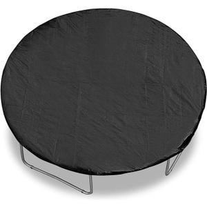Trampoline Cover, 6/8/10/12/13/14/15/16FT Trampoline Weather Protective Cover, Outdoor Round Waterproof UV Resistant Wear-Resistant Trampoline Cover (Black)
