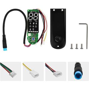 Dashboard Circuit Board Digital Display, Electric Scooter Board Dashboard Cover Set for MAX G30, Electric Modification BT Digital Display Dashboard with Display Panel Cover