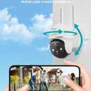 ZUMIMALL 2K Security Cameras Wireless Outdoor, Battery Powered Cameras for Home Security with 360° View, Color Night Vision, 2-Way Talk, AI Motion Alert, Siren, CloudEdge App Supported