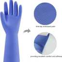 Rubber Kitchen Dishwashing Gloves - 4 Pairs Colorful Reusable Household Cleaning Gloves for Washing Dishes and Cleaning Tasks, Flexible Long-lasting and Non-Slip (Medium, Blue+Pink+Yellow+Red)
