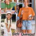 3 Pack Girls Short Sleeve Oversized Tops