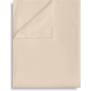 King Flat Sheet Only, 1 Pack Top Bed Sheets, Soft Breathable Brushed Microfiber Color-Coded Label Threads, (105"x102",Beige)
