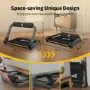 ZIWWVY Foldable Ab Machine - Adjustable Sit Up Bench for Home Gym, 300lb Capacity, Portable Core Workout Equipment