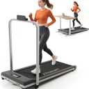Foldable Walking Pad Treadmill, 2.0HP Motor, LED Display, 220 Lbs Capacity, Ultra-Slim 2-in-1 Design with Remote Control, 0-8% Incline, Quiet Under Desk for Home Office (W3-110-US)