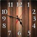 Britimes Square Wall Clock Silent Non-Ticking Battery Operated Clock 12 Inch, Vintage Rustic Brown Abstract Home Decor for Living Room, Bathroom, Bedroom, Kitchen, Office and School