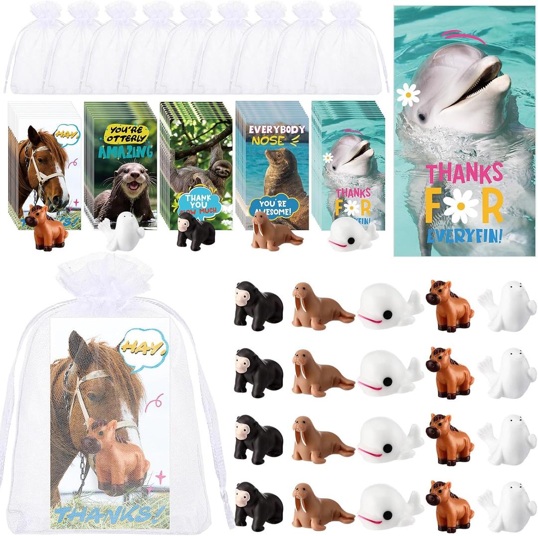 Fumete 25 Sets Vet Tech Gift Positive Emotional Resin Animal Support Motivation Pun Note Cards Employee Appreciation Bulk Customer Service Thank You Gift for Coworkers Teacher Staff Desk Pet