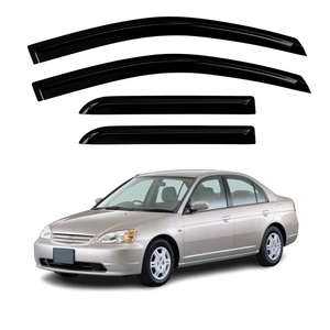 Window Rain Guards Compatible with 2001-2005 Civic Window Rain Guards
