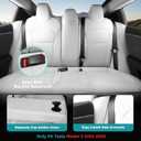 Custom for Tesla Model 3 Seat Covers 2024-2026 White