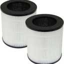 PUREBURG Replacement Filter Compatible with MEGAWISE EPI235A (2022 Updated Version) Air Purifier HHAP0006-1,2-Pack H13 HEPA 4-Stage Filtration