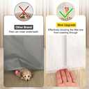 Reinforced 42 Extra Tall Retractable Dog Gate for Doorways 60 Wide Mesh Baby Gate, Tall Baby Gates for Stairs with Rods to Prevent Crawling Through Retractable Pet Gate Indoor Outdoor, White