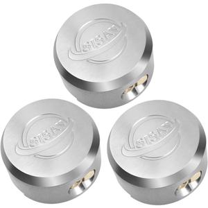 Hidden Shackle Padlock, Aluminum Alloy Hockey Puck Padlock with Stainless Steel Accessories, Designed for Outdoor use Including Truck Trailer and Gate,3 Padlocks Keyed Alike