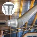Dunzy 2 Pcs Duct Reducer 6 to 4 Inch Air Ducting Reducer Increaser Air Duct Adapter Round Galvanized Steel Ducting Connector for Bathroom Kitchen Inline Ventilation Systems