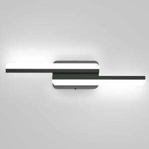 Ralbay Modern LED Black Vanity Light 24inch 24W Frosted Aluminum LED Matte Black Vanity Light for Bathroom Lighting Fixtures White Light 6000K