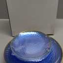 Rubtlamp 60Pcs Clear Blue Plastic Plates, Hammered Blue Plates, Clear Fancy Disposable Plates With Gold Rim Include 30 Dessert Plates, 30 Dinner Plates for Party