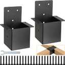 Pergola Rafter Brackets,4"x4"(Actual 3.6"x3.6") Post Top Rafter Brackets,Wall Mount Support Brackets Kit,DIY Kit for Pergola Gazebo Sunroom Carpot,2PCS