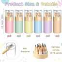 24 Packs Mini Golf Pencils Bulk with Sharpener 3.5 Inch Small HB Travel Portable Pre-sharpened Short Pencils for Operation Boxes Gift Wedding Golf Party Favors Supplies