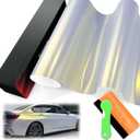 1FTx5FT PET Space Candy Gloss Platinum Gold Chameleon Metallic Color Shift Color Change Vinyl Wrap Auto Car Sticker Decal Film Sheet Bubble Free Air Release Technology with Tool Set