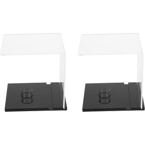 Totority 2pcs Acrylic Ball Display Box with Base, Baseball and Softball Storage Case for Signed Memorabilia, Protective Stand for Sports Collectibles and Autographed Balls