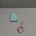 Coralogo for AirPods 4 Case with Safety Lock - Cute Cartoon for Women Girls Fashion Stylish Blue Flower Pattern Design Kawaii Girly Girlish Hard Protective Cover for AirPods 4th Generation 2024