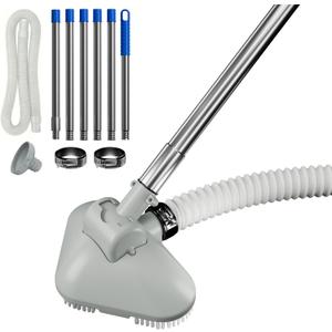 Pool Vacuum for Smaller Above-Ground Pools, Pool Cleaner with Telescopic Pole & 13ft Hose, Handheld Pool Vacuum Driven by Filter Pump, Pool Cleaning Kit for Small Above-Ground Pool
