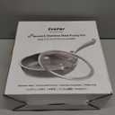 12 Inch Hybrid Nonstick Frying Pan, Stainless Steel Pan Non Stick Skillet, PFOA Free Cookware, Non Toxic Chef's Pan, Compatible with Electric, Gas and Induction, with Lid