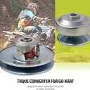 JNDO Go Kart 40 Series Torque Converter Kit with 1" Driver Clutch+3/4" Driven Clutch+203785 Drive Belt for Comet 209133A 209139A 209151A Manco 2432 8hp-16hp engines with 1/4" keyway