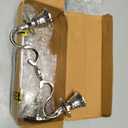 Rely+ 5 Arm Baby Candelabra Silver Glossy 8 Inch Taper Candle Holders Gothic Decorations Candlesticks Holder Home Decor Wedding Parties Centerpiece for Dining Table