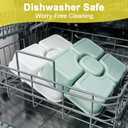 Large Snackle Box Container with Dip Container, 5 Compartments Snack Container with Lid and Handle, Veggie Fruit Divided Serving Tray for Party, Picnic, Dishwasher Safe, BPA-Free