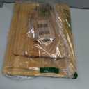 3 x Bamboo Cutting Board, Non Slip Wood Cutting Boards for Kitchen 3 Packs Holder and Over Sink Nice Solid Thick Durable Cutting Boards for Kitchen Large Small Vegetables Fruits Kitchen Gifts (Carbonized)