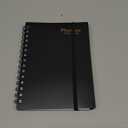 Daily Planner 2026-2027, 18-Month Weekly and Monthly Calendar Planner, January 2026 - June 2027, Planning Agenda Book with Laminated Tabs, Flexible Cover, 100GSM Thick Paper, A5 Size,Black